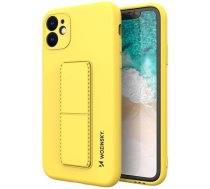 Wozinsky Kickstand Case silicone case with stand for iPhone 12 mini yellow (universal)