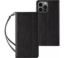 4Kom.pl Magnet Strap Case Case for iPhone 12 Pro Max Cover Wallet Mini Lanyard Pendant Black