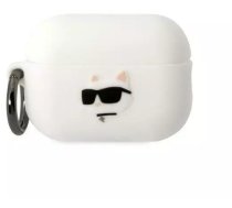 Karl Lagerfeld Protective case for headphones Karl Lagerfeld KLAP2RUNCHH for Apple AirPods Pro 2 cover white/white Silicone Choupette Head 3D