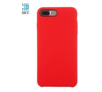 Riff Plāns & Mīksts silikona aizmugures maks ar mīkstu iekšpusi priekš Apple iPhone  7 Plus / 8 Plus Red