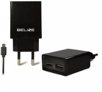 Beline 2x USB microUSB 2A wall charger black/black