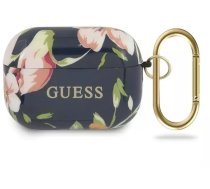 Guess Protective case for headphones Guess GUACAPTPUBKFL03 for Apple AirPods Pro cover blue/blue N.3 Flower Collection