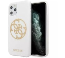 Guess GUHCN65TPUWHGLG iPhone 11 Pro Max biały/white hard case Glitter 4G Circle Logo