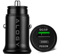 Alogy Car charger 4x USB QC 3.0 USB C PD 20W LED fast powerful 250W for Alogy Car phone black