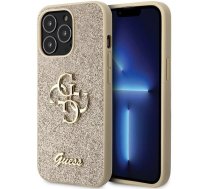 Guess GUHCP13LHG4SGD case for iPhone 13 Pro / 13 - gold Glitter Script Big 4G (universal)