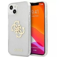 Guess GUHCP13SPCUGL4GTR iPhone 13 mini 5,4" transparent hard case Glitter 4G Big Logo