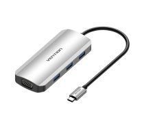 Vention USB-C Docking Station to HDMI, VGA, 3x USB 3.0, PD 0.15m Vention TOIHB (gray)