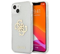 Guess GUHCP13SPCUGL4GTR iPhone 13 mini 5.4" transparent hard case Glitter 4G Big Logo (universal)