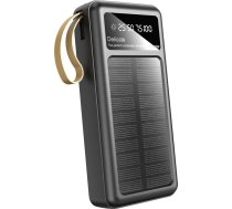 Dudao K18+ solar power bank USB-A / USB-C / Lightning / micro USB 20000 mAh - black (universal)