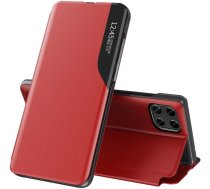 Hurtel Eco Leather View Case elegant bookcase type case with kickstand for Samsung Galaxy A22 4G red (universal)