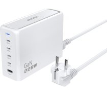 Dudao A228EU GaN charger 1x USB-A 4x USB-C PD 228W - white