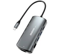 Dudao 11in1 multifunctional HUB USB Type C - USB Type C PD 60 W / HDMI / 3.5 mm mini jack / 1x USB 2.0 / SD card reader micro SD / VGA / RJ45 / 3x USB 3.2 Gen 1 gray (A15Pro gray)     (universal)
