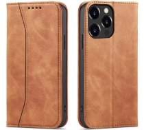 4Kom.pl Magnet Fancy Case case for iPhone 13 Pro Max cover wallet for cards stand brown