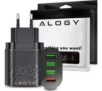 Alogy 4x USB Quick Charge 3.0 2.4A wall charger Black