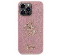 Guess Glitter Script Big 4G Back Case Aizsargapvalks Priekš Apple iPhone 15 Pro Max