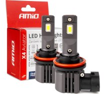 Amio LED Headlights X4 Aviator 6500K H8 H9 H11 AMIO-03765