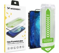 Wozinsky 9H tempered glass with mounting frame for iPhone 15 Plus Wozinsky Premium Glass - black (universal)