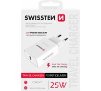 Swissten 25W Tīkla Lādētājs USB-C PD 3.0