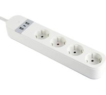 Gembird Smart Power Strip with USB Charger 4 Sockets Viedā Rozete