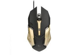 ART wire computer mouse USB A 2400 dpi AM-98 black gold