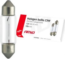 Amio Halogen bulbs C5W Festoon 41mm 12V 10pcs