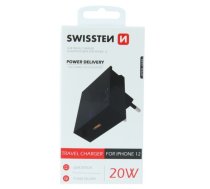 Swissten Premium 20W Tīkla Lādētājs priekš visiem Apple iPhone 12 / 13 / 14 sērijas modeļiem