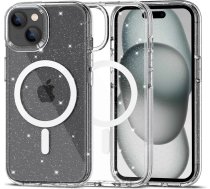 Tech-Protect FlexAir Hybrid MagSafe case for iPhone 15 Plus - transparent and glitter