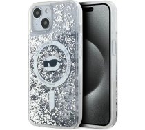Karl Lagerfeld Liquid Glitter Choupette Head MagSafe case for iPhone 15 / 14 / 13 - transparent