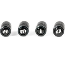 Amio Aluminium Black Valve AMiO cap 4 pcs