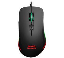 Mars Gaming MM118 Spēļu Pele ar Papildus Pogām / RGB / 400 - 9800 DPI / USB / Melna