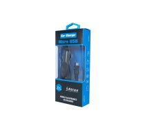 Atx Platinum Premium Auto Lādētājs 12 / 24V / 1A + Micro USB kabelis Melns (Blue Blister)