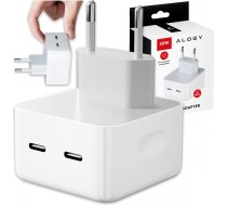 Alogy Fast USB-A QC 3.0 Quick Charge USB-C PD 33W 65W wall charger Alogy White