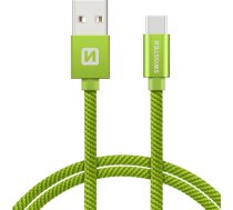 Swissten Textile Universāls Quick Charge 3.1 USB-C Datu un Uzlādes Kabelis 2m