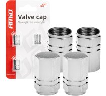 Amio Aluminium valve cap silver 4 pcs