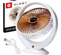 Alogy Small Fan Mini Desktop Fan Portable Handheld Wireless Silent 3W USB White