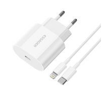 Essager Charger USB-C 20W Essager with USB-C to Lightning cable (white)