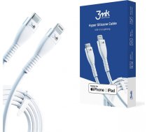3Mk Protection 3MK HyperSilicone MFI USB-C / Lightning cable white 1m 20W 3A (universal)