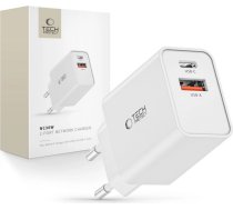 Tech-Protect NC30W USB-C PD 30W / USB-A QC 3.0 network charger - white