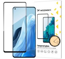 Wozinsky Tempered Glass Full Glue Super Tough Screen Protector Full Coveraged with Frame Case Friendly for Oppo Reno7 Pro 5G black (universal)