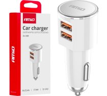 Amio Car charger 2x USB-A 3.4A 12/24V AMiO-03888