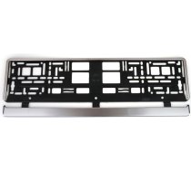 Utal License Plate Frame - silver brush