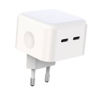 XO Wall charger XO L102, 2x USB-C, 35W (white)
