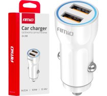 Amio Car charger 2xUSB-A 20W 12/24V AMiO-03879