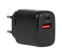 PRL Ładowarka sieciowa gniazdo USB + USB-C