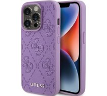 Guess PU Quilted 4G Classic Case Aizsargapvalks Priekš Apple iPhone 15 Pro