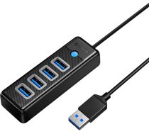 Orico Hub USB to 4x USB 3.0, 5 Gbps, 0.15m (Black)PW4U-U3-015-BK-EP-IP