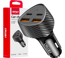 Amio Car charger 50W 2xUSB-A + 2xUSB-C AMIO-0428404284