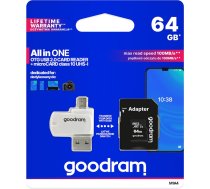 Goodram memory card 64GB microSDHC cl. 10 UHS-I + adapter + card readerAKKSGKARGDR00015