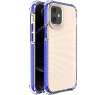 Hurtel Spring Armor clear TPU gel rugged protective cover with colorful frame for iPhone 12 mini blue9111201917989