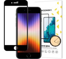 Wozinsky Super Durable Full Glue Tempered Glass Full Screen with Frame Case Friendly iPhone SE 2022 / SE 2020 / iPhone 8 / iPhone 7 Black7426825371164